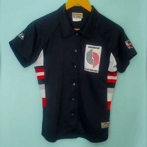 RARE! 90's Portland Trail Blazers Majestic Hardwood Shooting/Warm-up Jersey